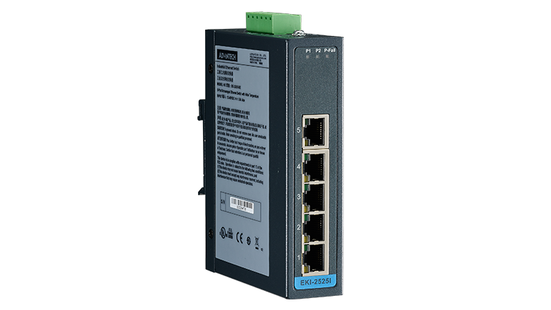 Advantech EKI-2525I 5 Port 10/100 (unmanaged) | Unmanaged switches | Product | MCS