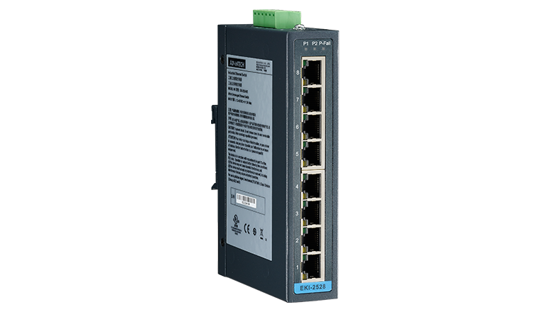 Advantech EKI-2528 switch, 8 Port 10/100 (unmanaged) | Unmanaged switches | Product | MCS