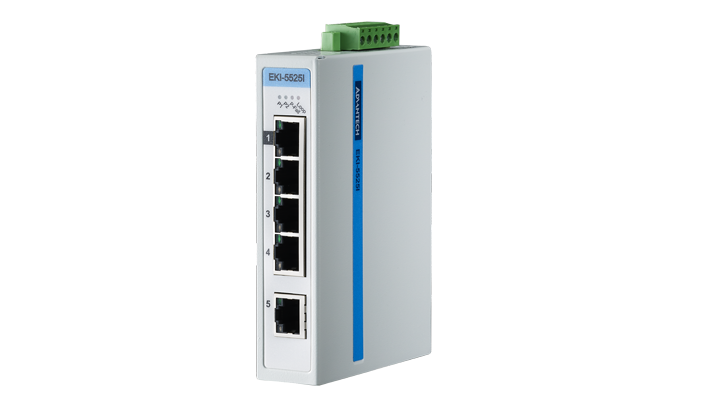 Advantech EKI-5528I Switch, 8 Port 10/100 (Monitored) | Producten | MCS