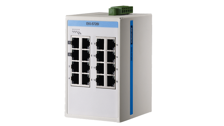 Advantech EKI-5726I 16 Port 10/100/1000 (Monitored) | Monitored switches | Product | MCS