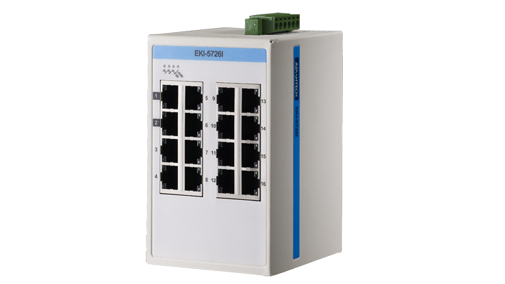 Advantech EKI-5528I Switch, 8 Port 10/100 (Monitored) | Producten | MCS