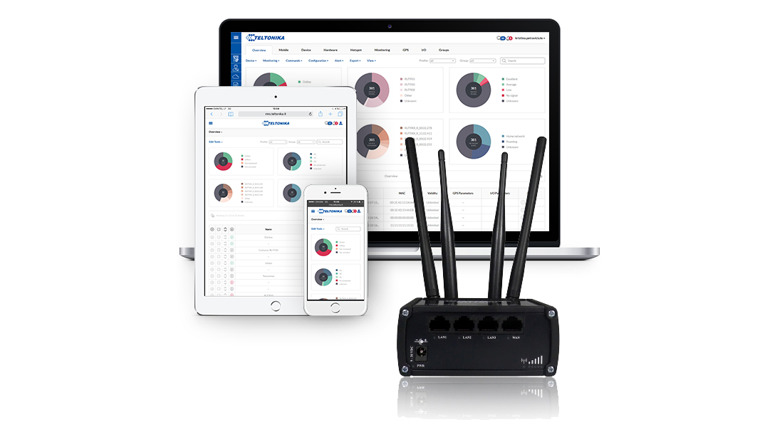 Teltonika RUT955 LTE router i/o RS232 RS485, with QUECTEL module | Producten | MCS