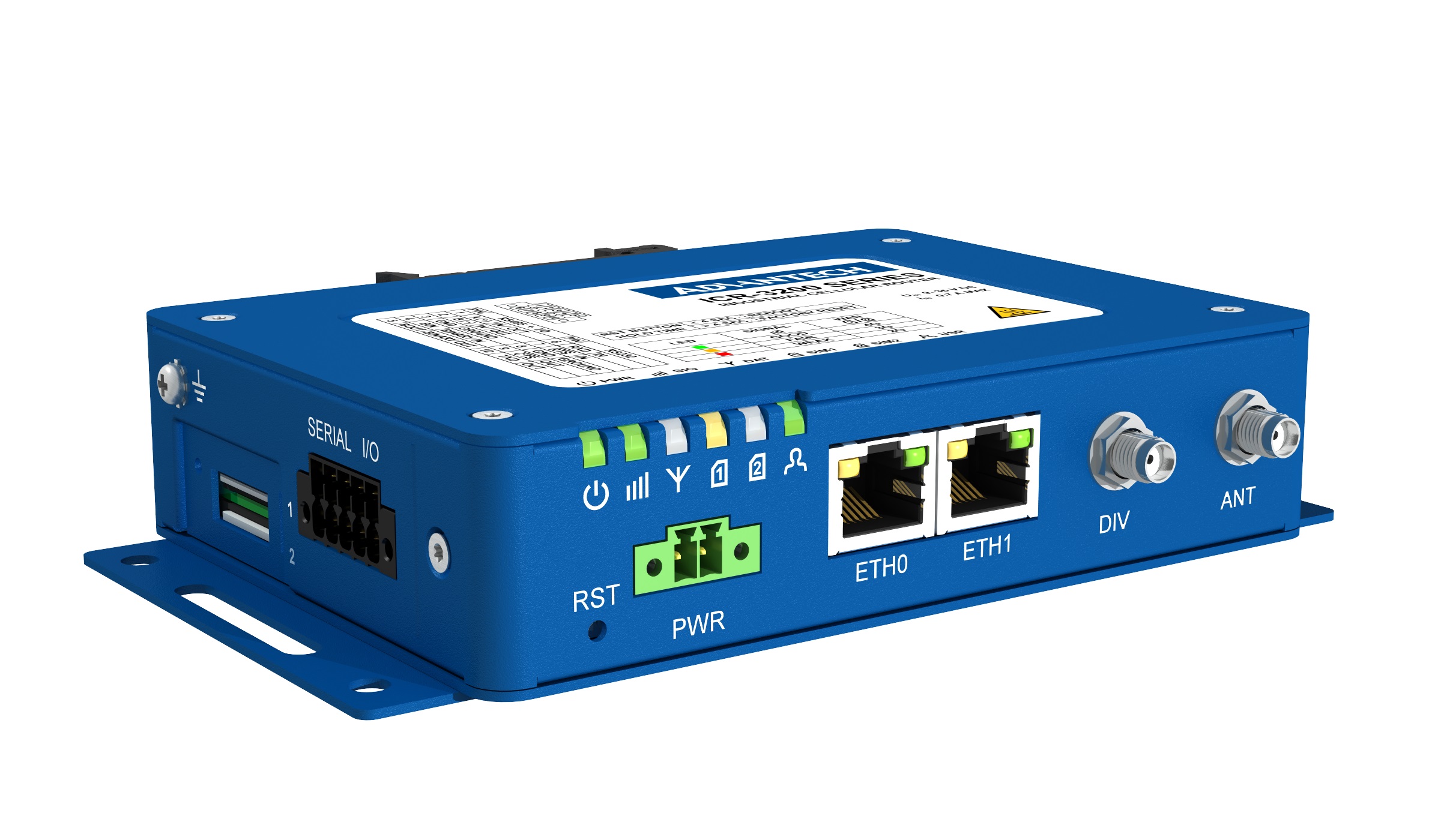 Advantech ICR-3231 4G router/gateway, 2xETH, 2xSiM, 1xRS232, 1xIO | Producten | MCS