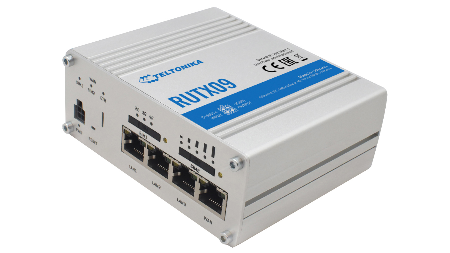 Teltonika RUTX09 CAT6 LTE router, dual SIM | 4G routers/gateways | Product | MCS