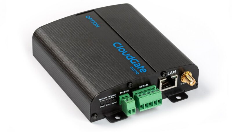 Option CloudGate nano - Smart IoT Gateway en NB IoT / LTE-m mobiele router | Producten | MCS