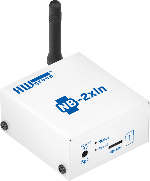 HWg NB 2xIn SensDesk Gateway incl NB-IoT SIM | LTE-M routers, NB IoT Gateways, Sensor Monitoring | Product | MCS