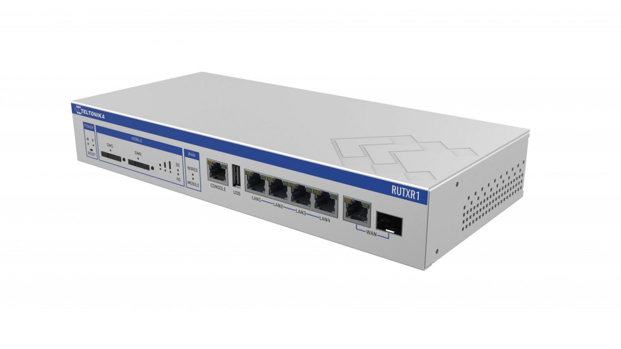 Teltonika RUTXR1 LTE/SFP (fiber) router, rack mountable, Wifi, 5x Gigabit LAN, dual SIM | 4G routers | Product | MCS