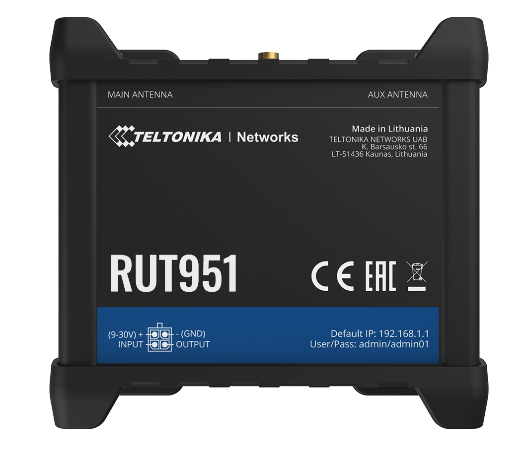Teltonika RUT951 LTE router, WiFi, 4xETH, 2xSIM | 4G routers | Product | MCS