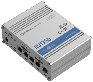 Teltonika RUTx50, 5G router, LTE Cat20 router, wifi5, GNSS, dual SIM | 4G routers/gateways, 5G routers | Product | MCS