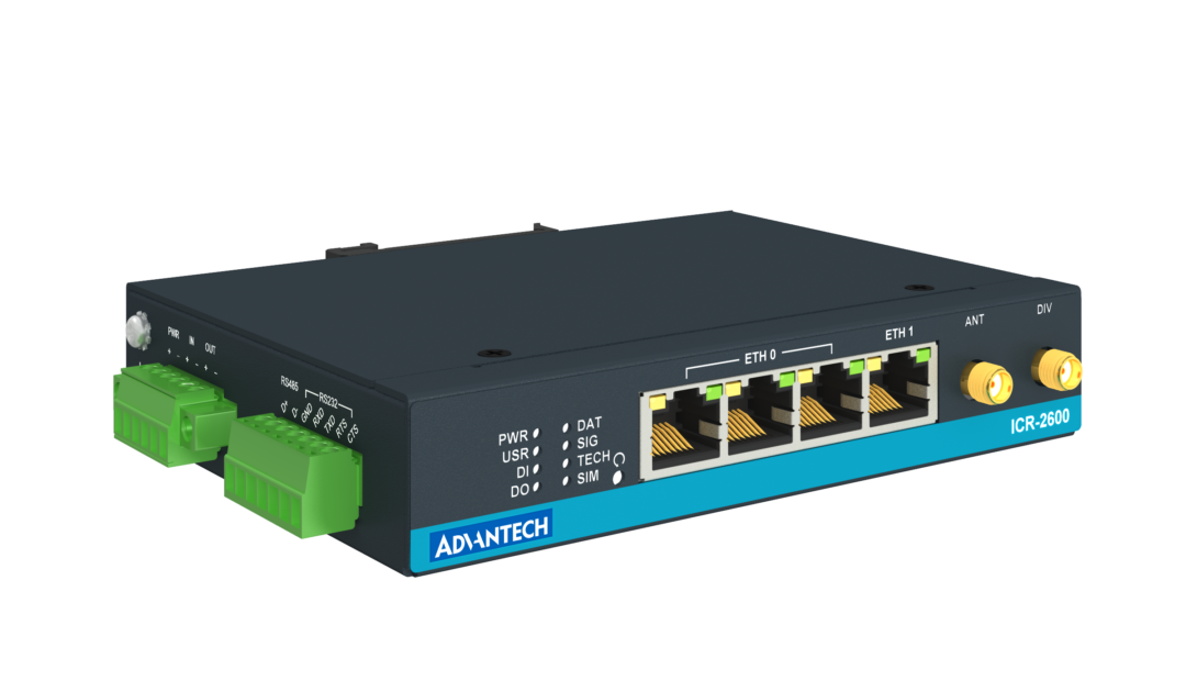 Advantech ICR2631 LTE router 2xSIM, 4x Ethernet, 1x i/o | 4G routers | Product | MCS